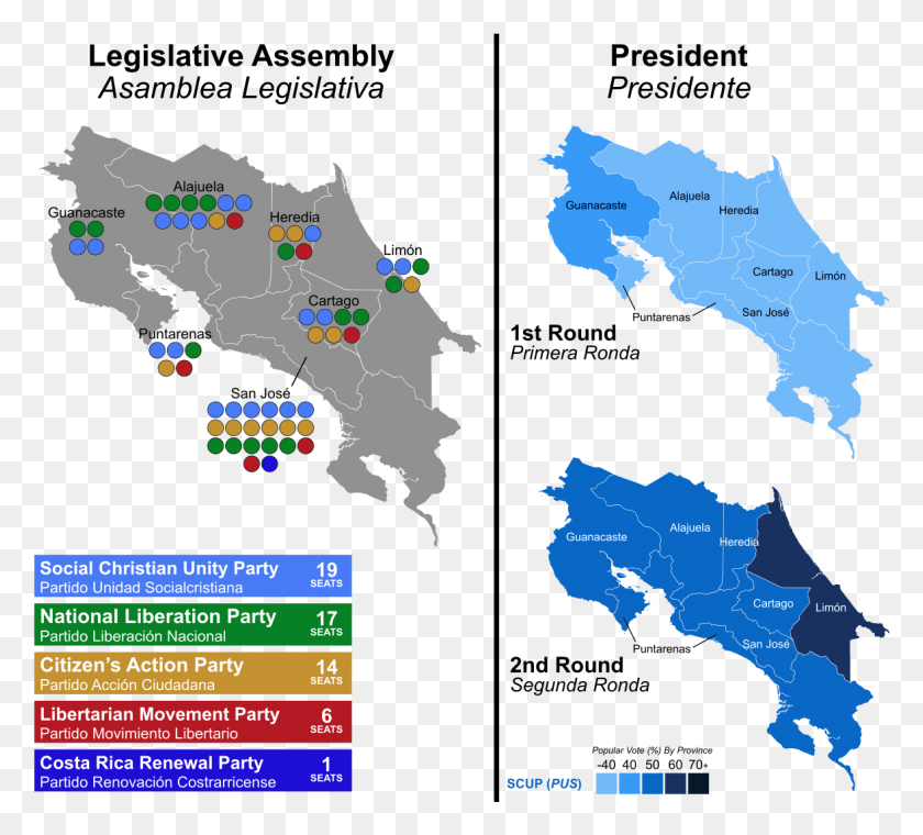 1177x1057 Costa Rica Election Results, Poster, Advertisement, Map HD PNG Download