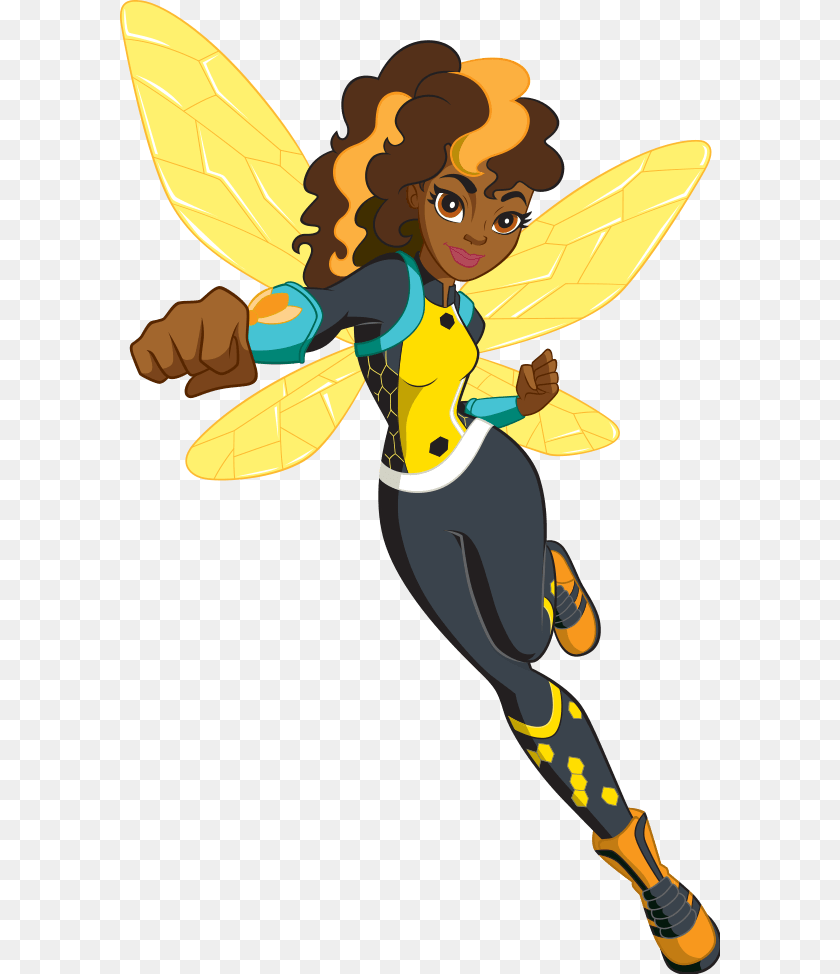 600x974 Costume Clipart Bumble Bee Bumblebee Super Hero Girls, Cartoon, Person, Animal, Face Transparent PNG