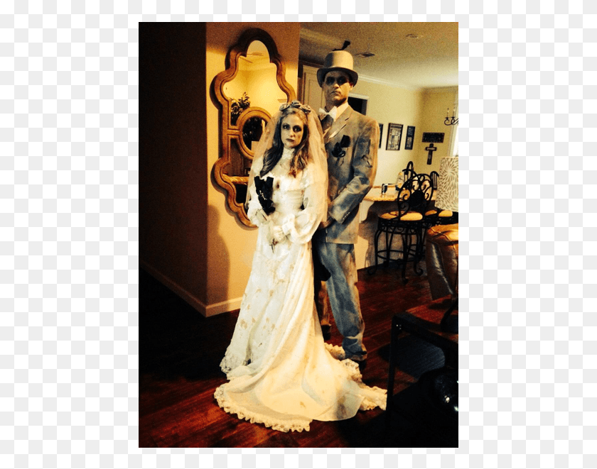 451x601 Costume Drawing Katniss Transparent Amp Clipart Free Ghost Bride And Groom, Clothing, Apparel, Person HD PNG Download