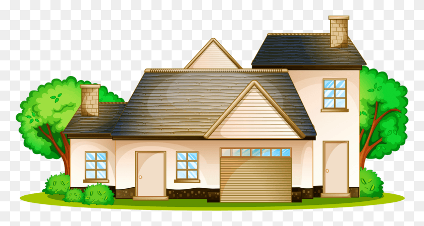 1255x627 Cottage Drawing Pretty House Modern House Vector House, Housing, Building, Outdoors HD PNG Download