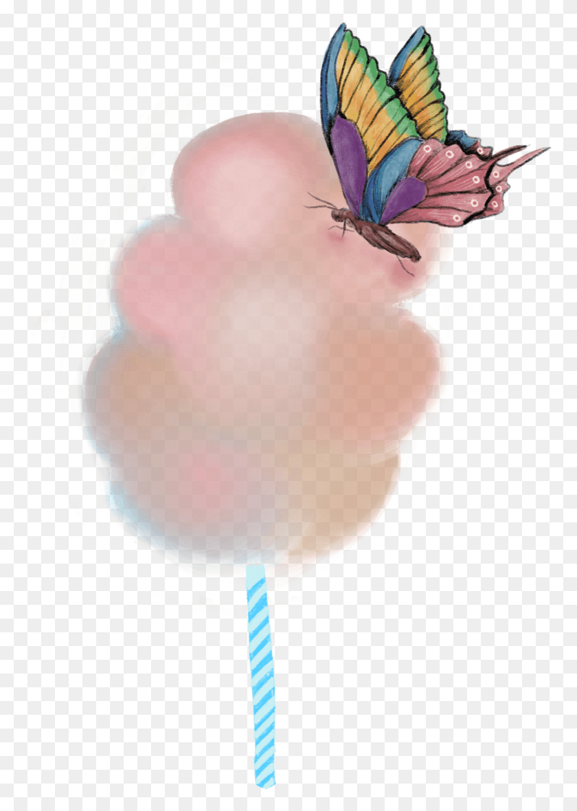 767x1120 Cotton Candy Butterfly Papilio Machaon, Person, Human HD PNG Download
