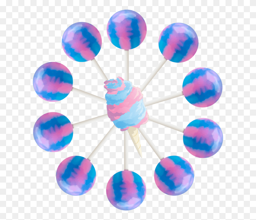 627x663 Cotton Candy Lollipop Cotton Candy Lollipops, Food, Balloon, Ball HD PNG Download