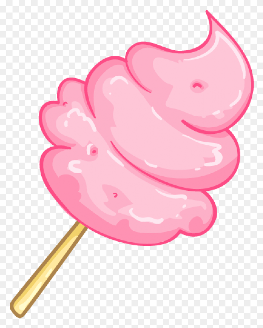 805x1021 Cotton Candy Lollipop Sugar Clip Art Cotton Candy Clipart, Sweets, Food, Confectionery HD PNG Download