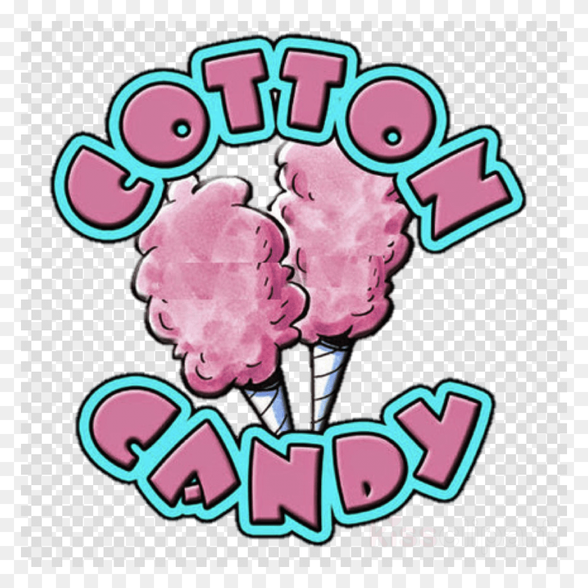 900x900 Cotton Candy Sign Clipart Cotton Candy Banner Sign, Label, Text, Poster HD PNG Download