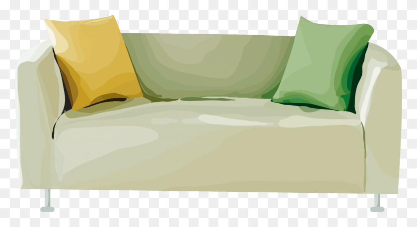 2095x1070 Couch Drawing Wooden Sofa Studio Couch, Pillow, Cushion, Furniture HD PNG Download