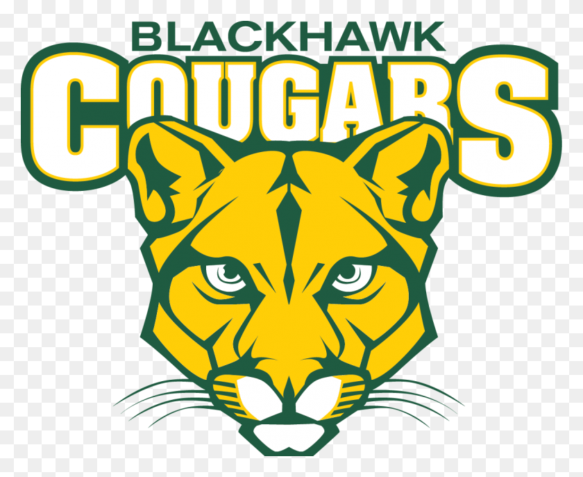 1154x929 Cougar With Full Name Blackhawk High School Logo, Label, Text, Mammal HD PNG Download