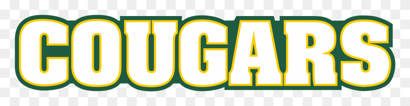 1549x314 Cougars Only Green And Gold Cougar, Number, Symbol, Text HD PNG Download