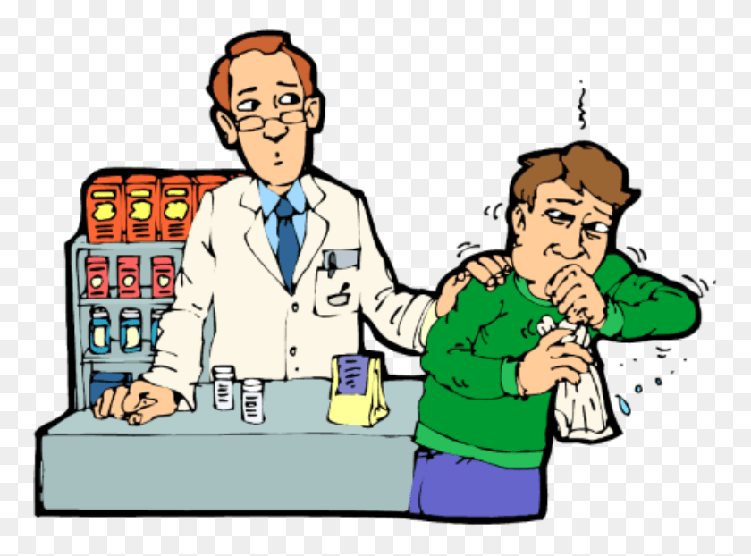 765x562 Cough Clipart Sick Boy Cartoon, Person, Human, Doctor HD PNG Download