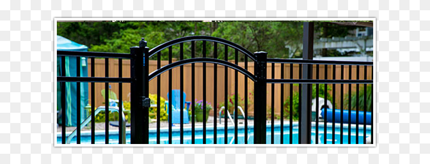 637x260 Count On Gil Thermes Fencing Company Inc Aluminum Pool Fencing, Gate HD PNG Download