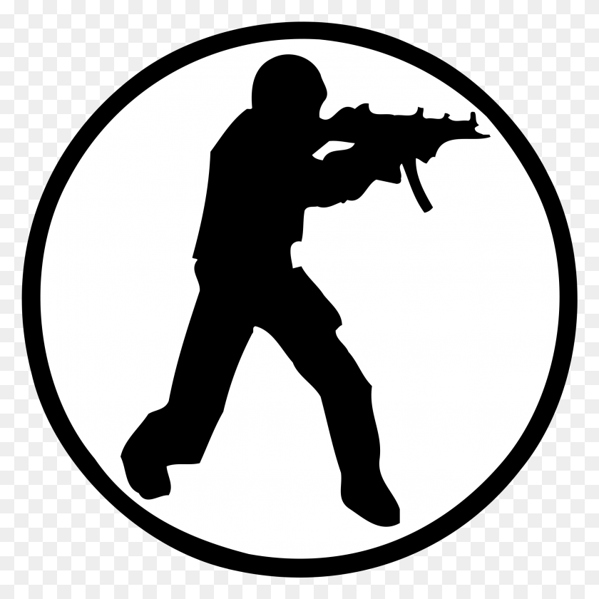 2129x2129 Counter Strike Logo Transparent Counter Strike 1.6 Logo, Person, Human, Kneeling HD PNG Download