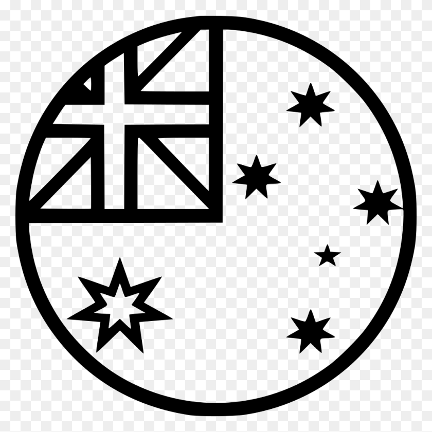 980x982 Флаг Страны Австралия Комментарии Флаг Австралии Черный, Первая Помощь, Символ, Символ Звезды Hd Png Скачать