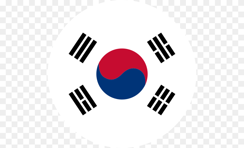 512x512 Country Flag South Korea World Icon, Logo, Disk Sticker PNG