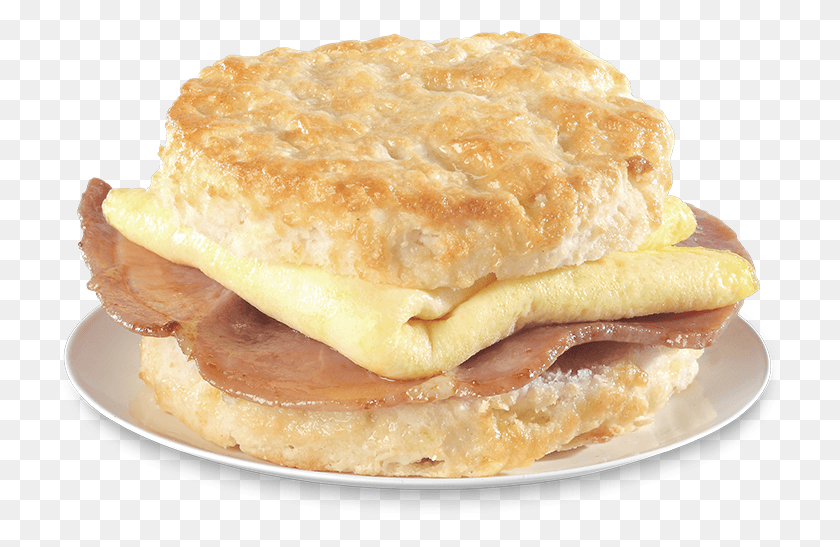 733x487 Country Ham And Egg Biscuit Fast Food, Burger, Food, Bread HD PNG Download