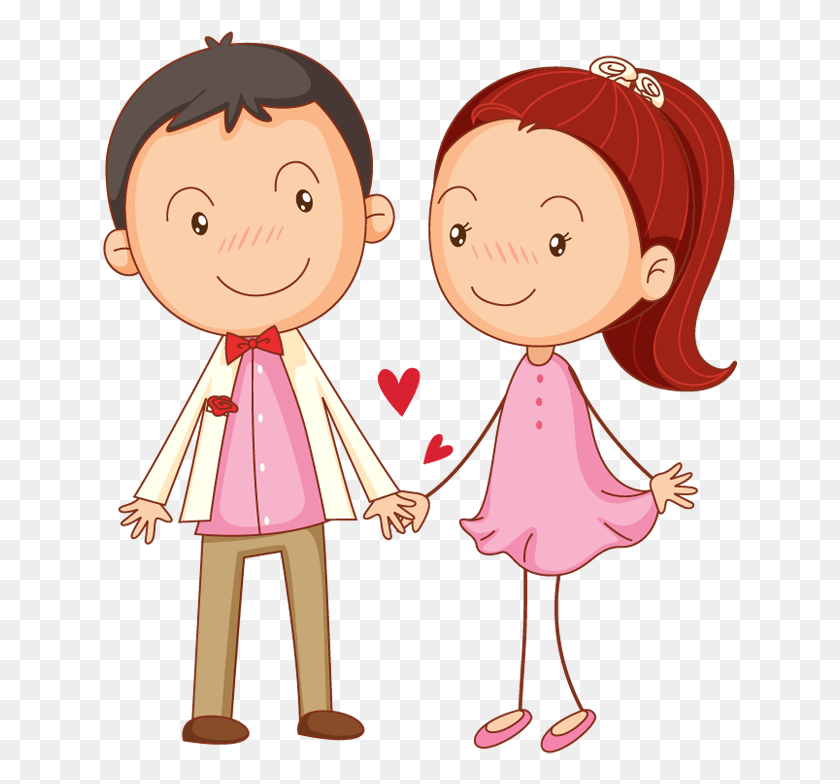 635x724 Couple Clipart Love Couple Love Cartoon, Doll, Toy, Hand HD PNG Download
