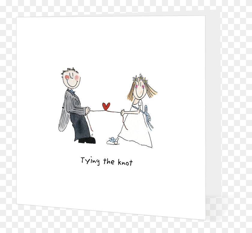 733x717 Couple Pulling Rope Into Heart Tie The Knot Cartoon, Performer, Magician HD PNG Download