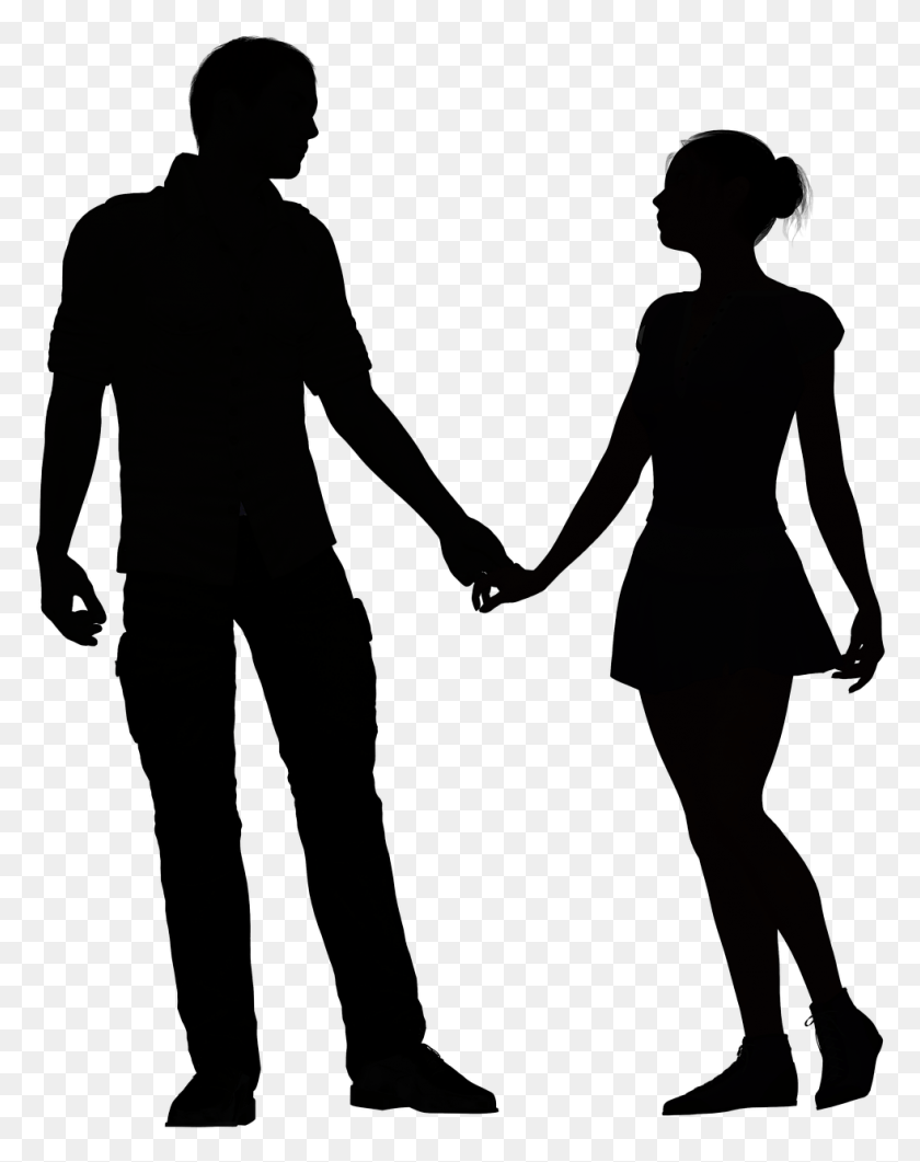 981x1259 Couple Silhouette Holding Hands Couple Holding Hands Silhouette, Person, Hand, Human HD PNG Download