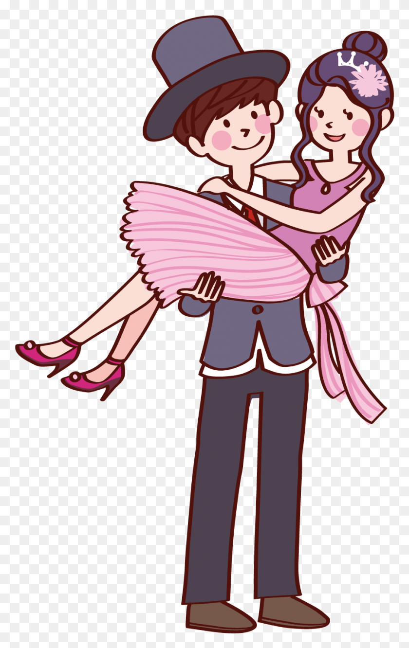 898x1465 Couples Clip Fall In Love Couple Cartoon Vector Cute, Person, Human, Costume HD PNG Download