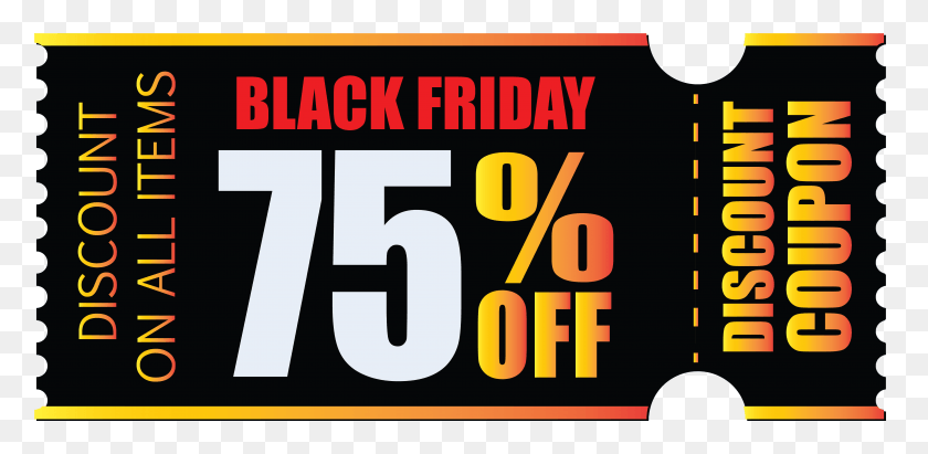 5819x2622 Coupon Black Friday Banner, Number, Symbol, Text HD PNG Download