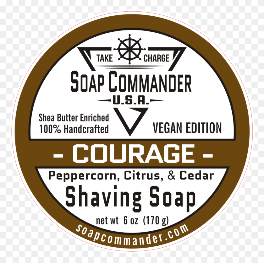 977x975 Courage Shaving Soap Circle, Label, Text, Advertisement HD PNG Download