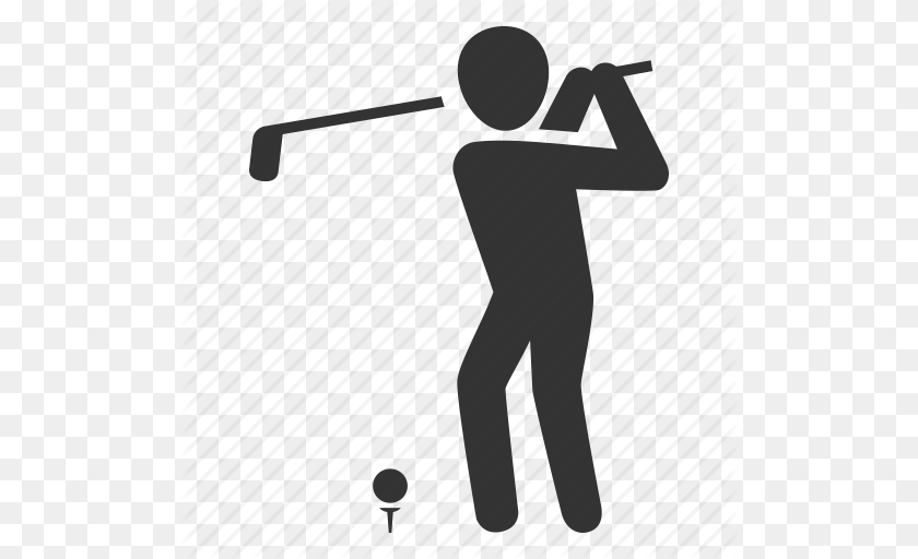 512x512 Course Golf Golfer Play Sport Swing Tee Icon, People, Person PNG