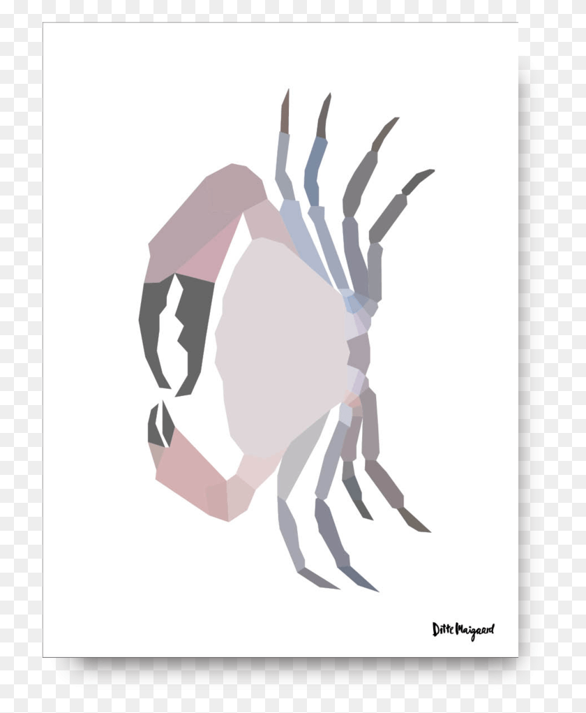 721x961 Cousin Crab Poster Sket Tato Geometric Cancer, Hook, Claw, Person HD PNG Download