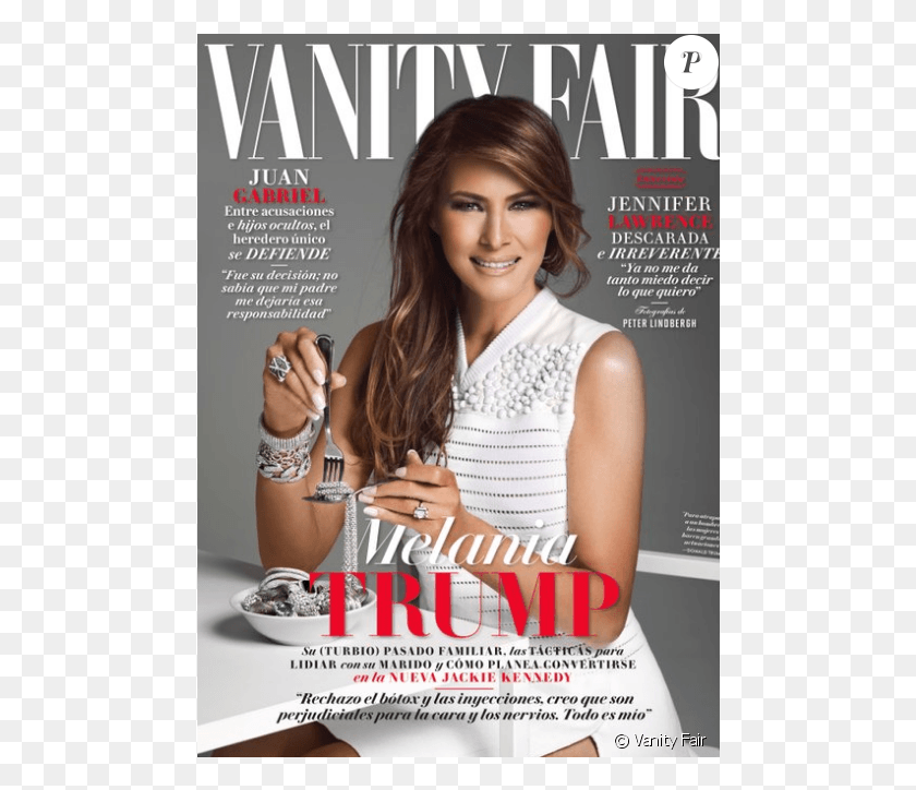 480x664 Couverture De L39dition Mexicaine De Vanity Fair Avec Melania Trump Vanity Fair, Magazine, Person, Human HD PNG Download