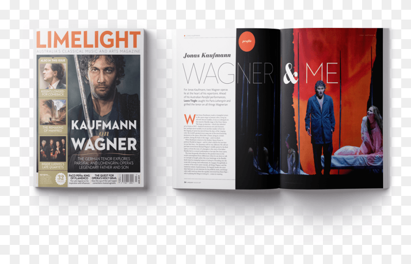 924x568 Cover Story Jonas Kaufmann Limelight Exclusive Magazine, Person, Human, Book HD PNG Download
