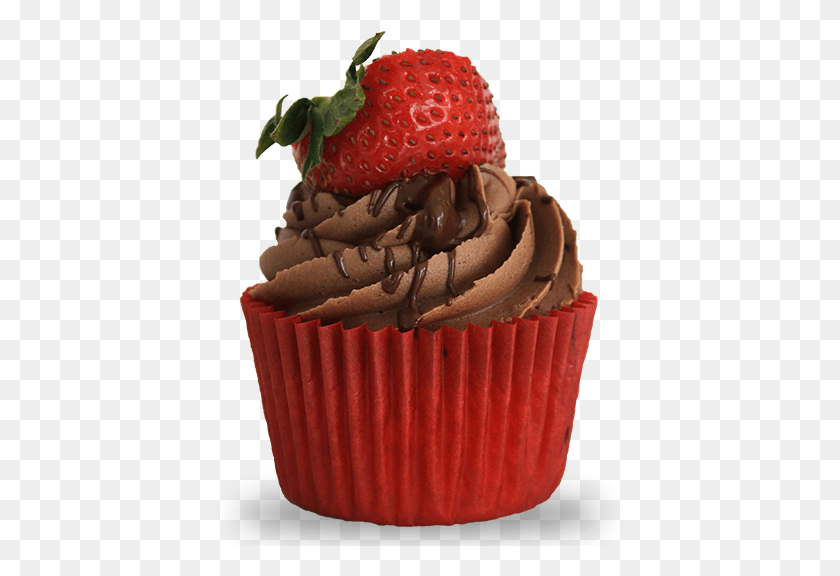 425x516 Covered Strawberry Cupcake Cupcake, Cream, Cake, Dessert HD PNG Download