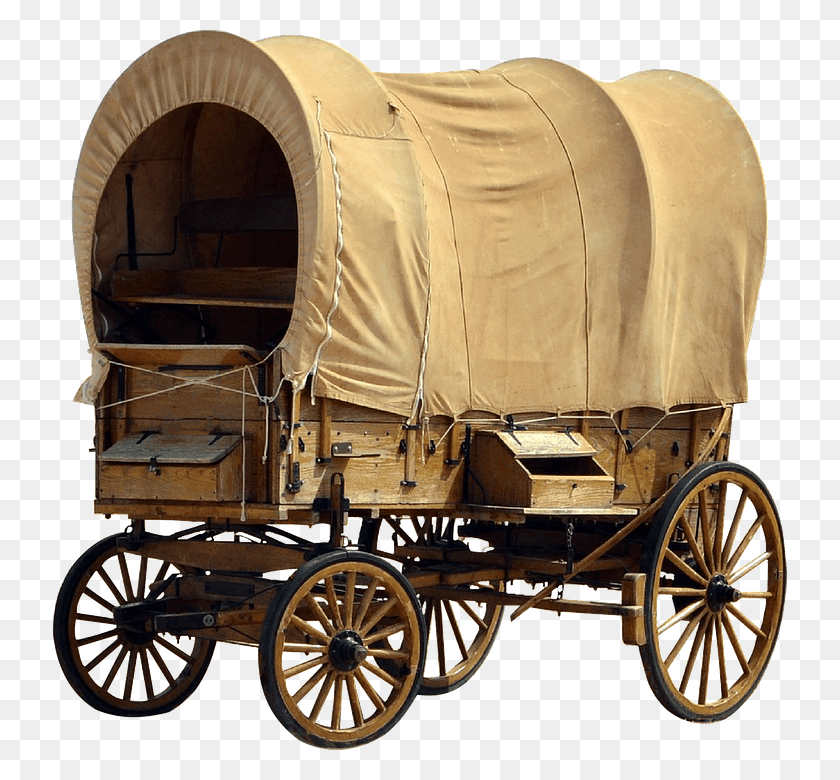 734x720 Covered Wagon Dare Plane Means Of Transport Spokes Covered Wagon, Vehicle, Transportation, Horse Cart HD PNG Download