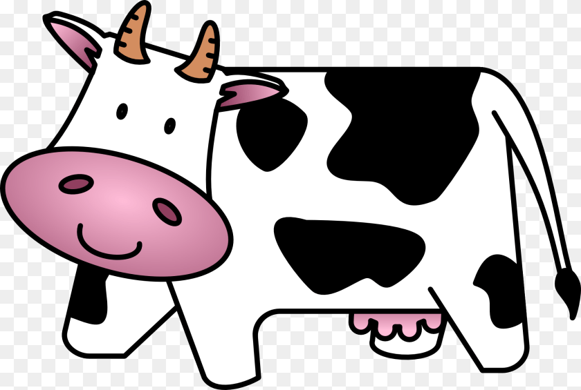 1979x1332 Cow Clip Art Image, Animal, Cattle, Dairy Cow, Livestock PNG