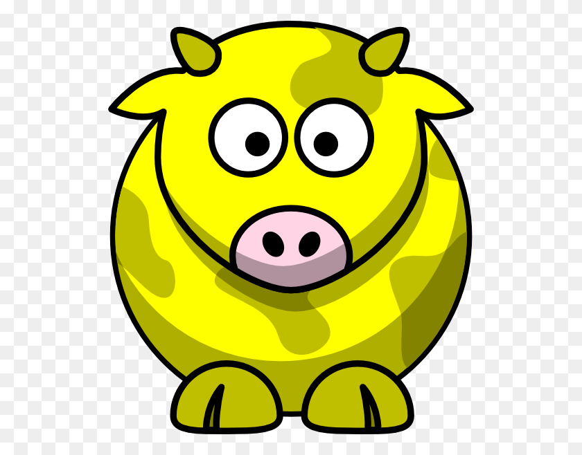 528x598 Cow Clip Art Pink Cartoon Cow, Food, Animal, Toy HD PNG Download