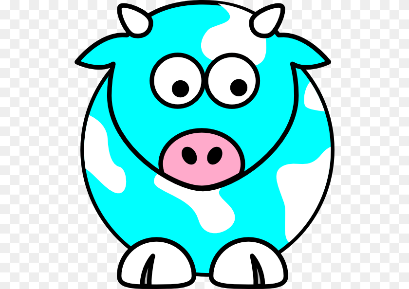 Cow Clipart Blue, Animal, Bear, Mammal, Wildlife Sticker PNG