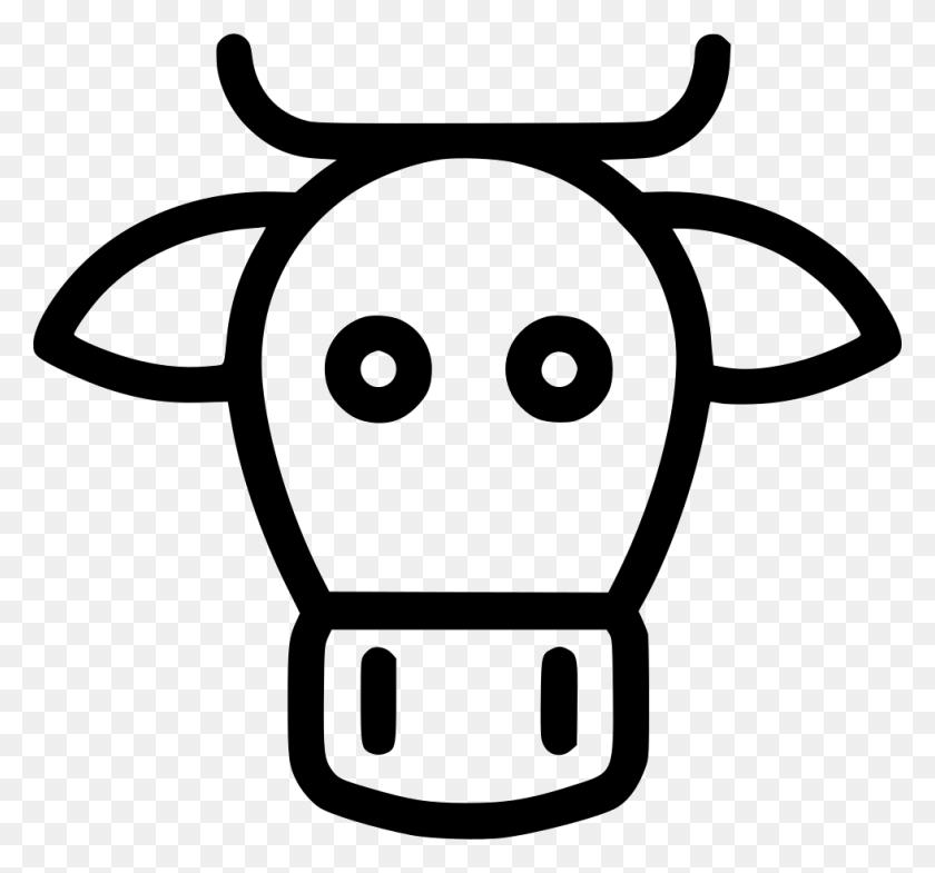 980x912 Cow Comments Cow Icons, Light, Lightbulb, Stencil HD PNG Download