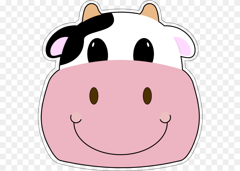577x601 Cow Head Cookie Cutter Clip Art, Snout, Plush, Toy, Clothing Transparent PNG