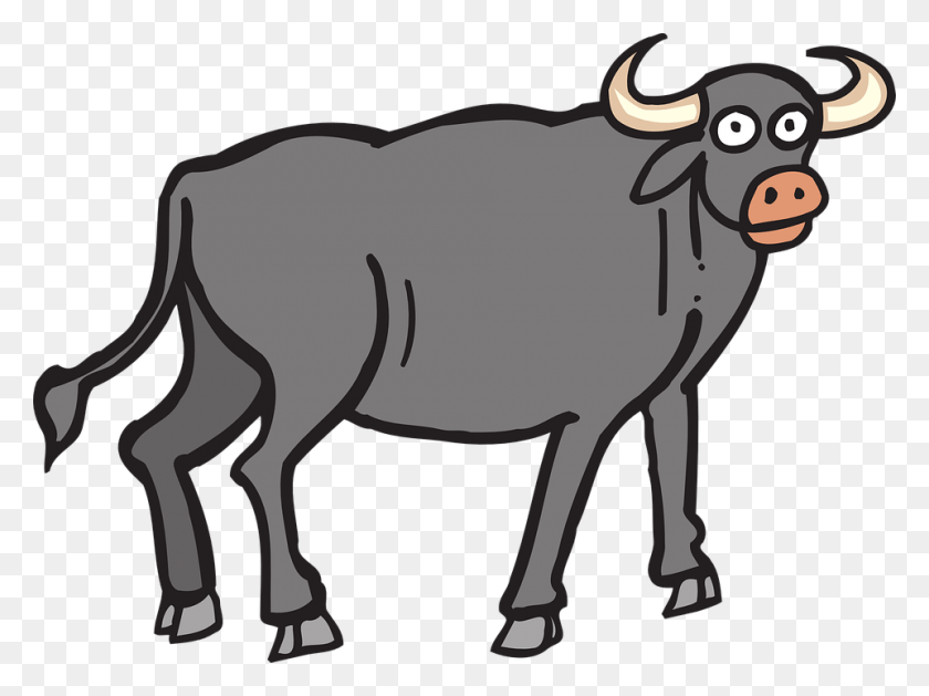 960x701 Cow Vector Buffalo Indian Buffalo Clipart, Bull, Mammal, Animal HD PNG Download