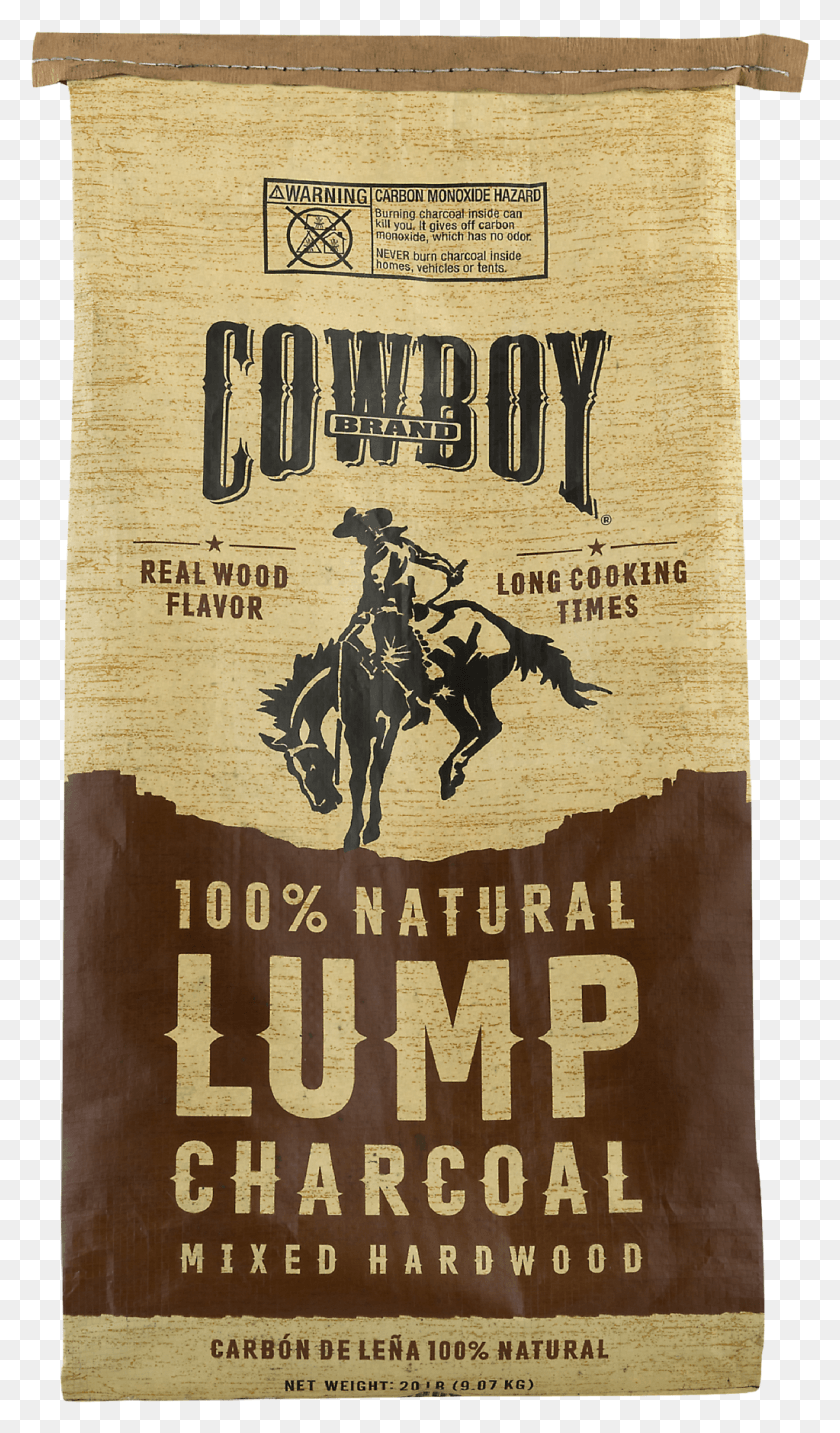 1023x1801 Cowboy 20 Lb Hardwood Lump Charcoal Poster, Text, Advertisement, Label HD PNG Download