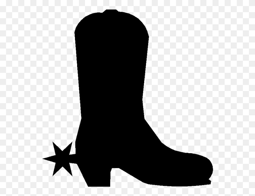 564x586 Cowboy Boot Cowboy Boots Clipart Black, Clothing, Apparel, Footwear HD PNG Download