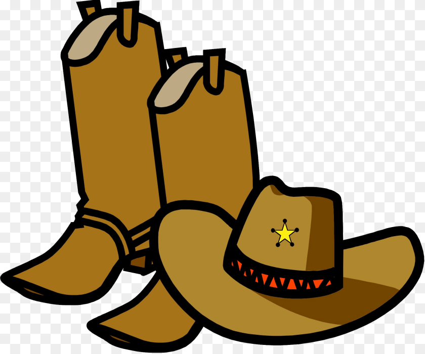 1964x1637 Cowboy Boots Clip Art Transparent Cowboy Boot And Hat Clipart, Clothing, Cowboy Hat, Bulldozer, Machine Sticker PNG