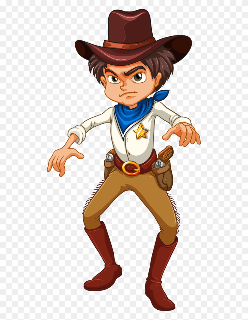 523x1024 Cowboy Cowboy Cartoon, Person, Human, Hat HD PNG Download