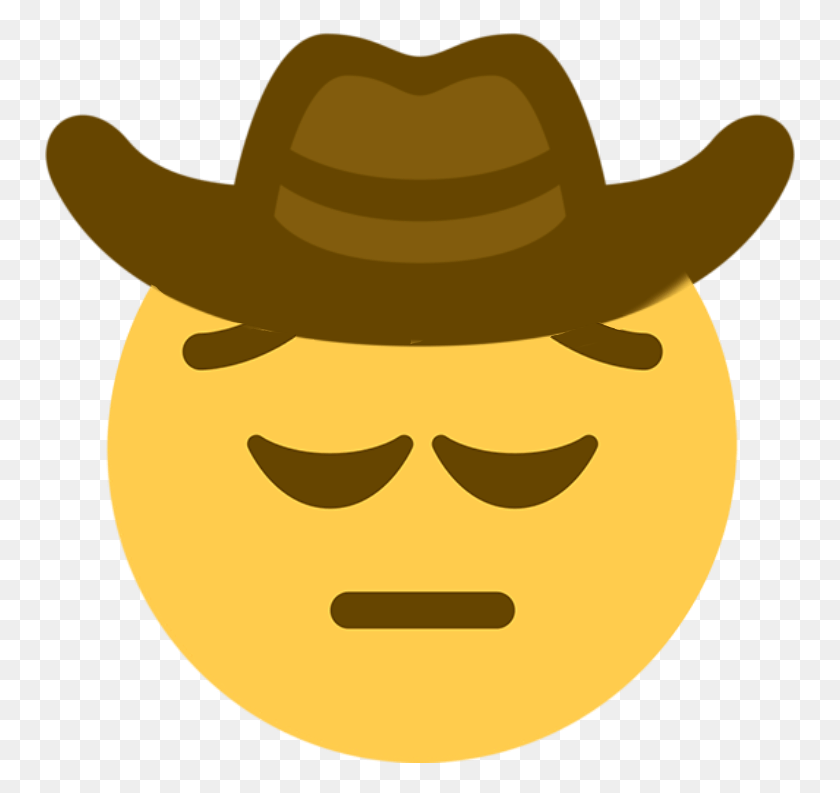 751x733 Cowboy Emoji Twitter, Clothing, Apparel, Cowboy Hat HD PNG Download