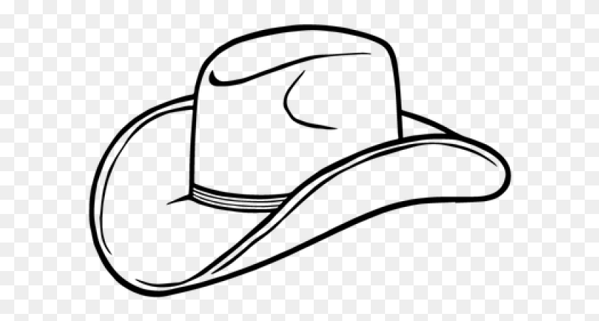 600x390 Cowboy Hat Clipart Black And White, Gray, World Of Warcraft HD PNG Download