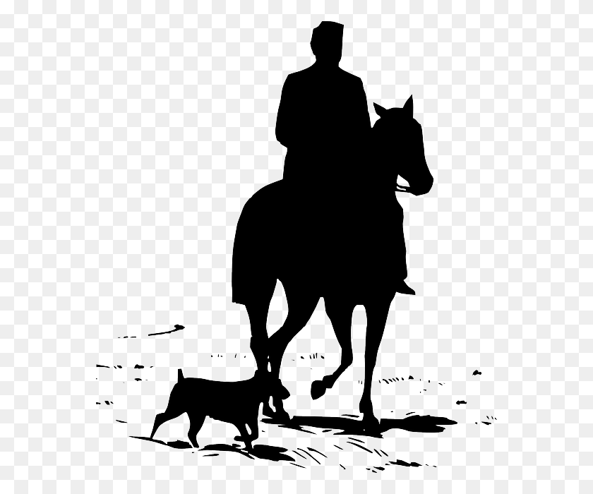 568x640 Cowboy Horse Silhouette He Coming Or Going, Person, Human HD PNG Download