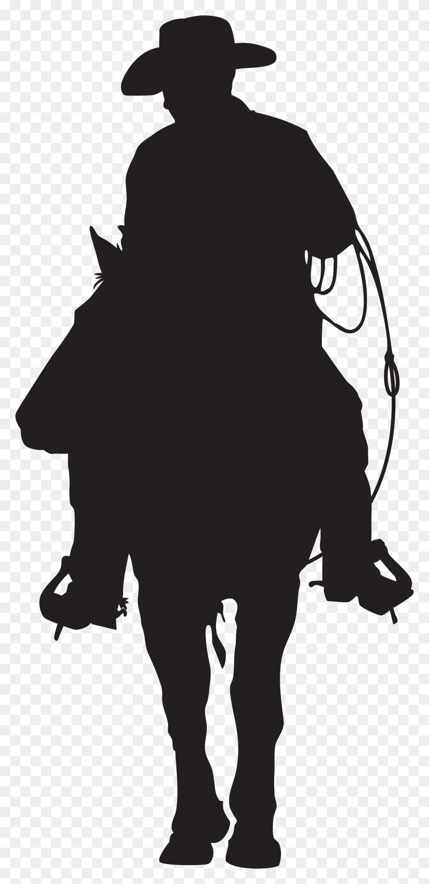 3691x7911 Cowboy Silhouette Clip Art Image Cowboy, Person, Human HD PNG Download