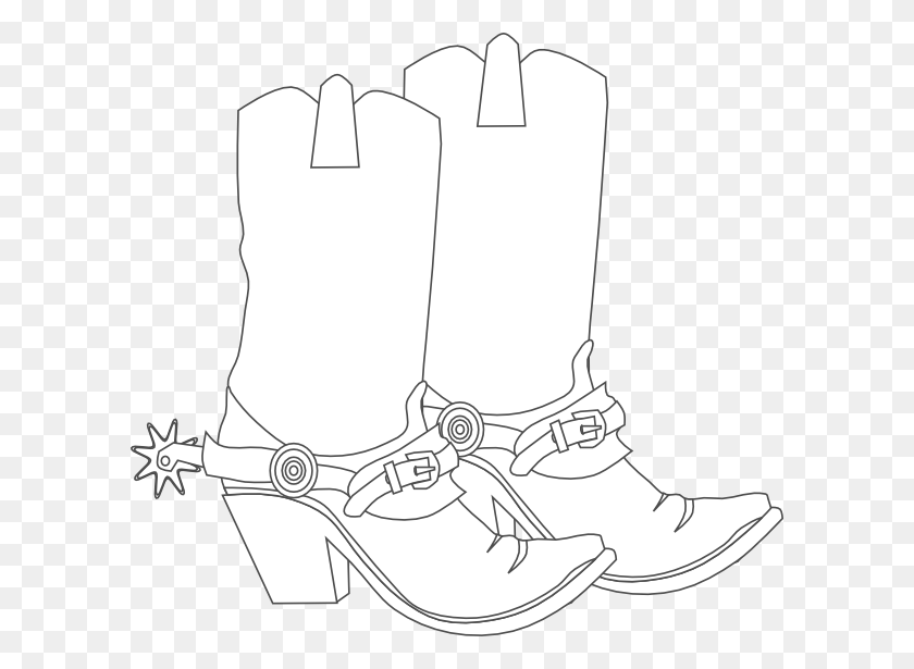 600x555 Cowboy White Boots, Clothing, Apparel, Cowboy Boot HD PNG Download