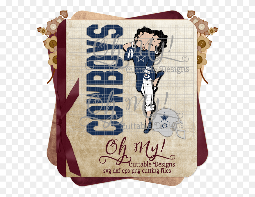 601x591 Cowboys Inspired Betty Boop Big Piece Of My Heart Lives, Text, Bag, Person HD PNG Download