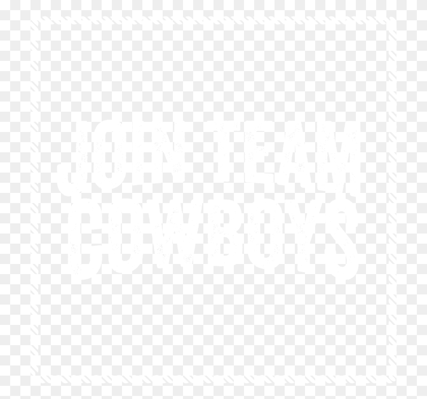 723x726 Cowboys Johns Hopkins Logo Blanco, Texto, Etiqueta, Ropa Hd Png
