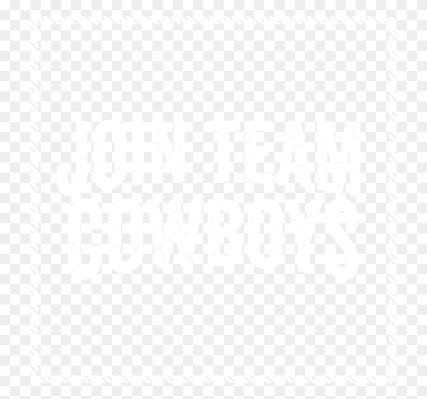 723x726 Cowboys Johns Hopkins Logo White, Text, Label, Clothing HD PNG Download