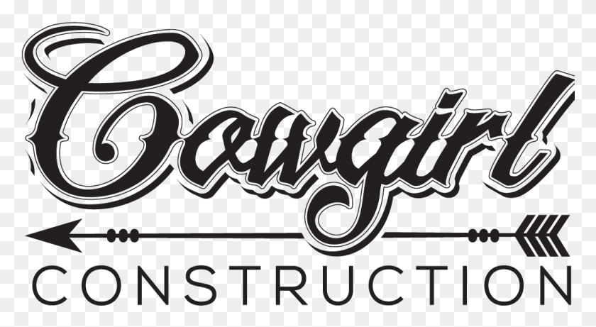 1037x534 Cowgirl Construction Cowgirl Construction, Text, Alphabet, Symbol HD PNG Download