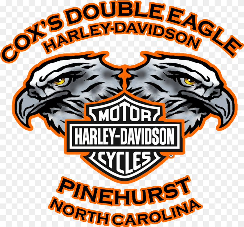 Cox S Double Eagle Harley Davidson Nc Double Eagle Harley Davidson, Logo, Wildlife, Tiger, Mammal PNG