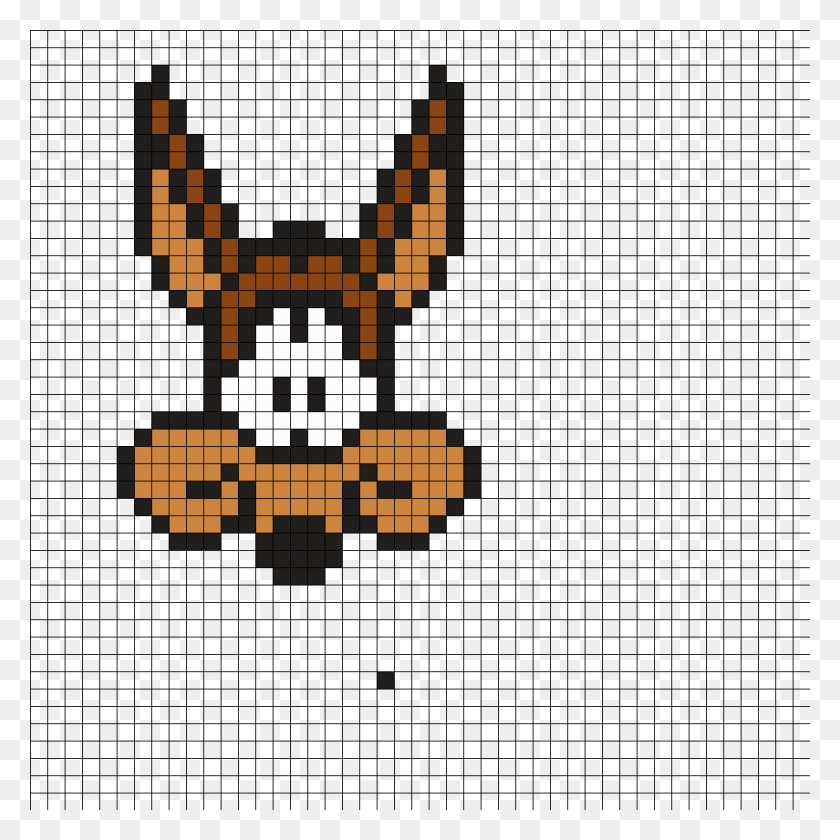 945x945 Coyote Perler Bead Pattern Hama Beads Wile E Coyote, Text, Symbol HD PNG Download